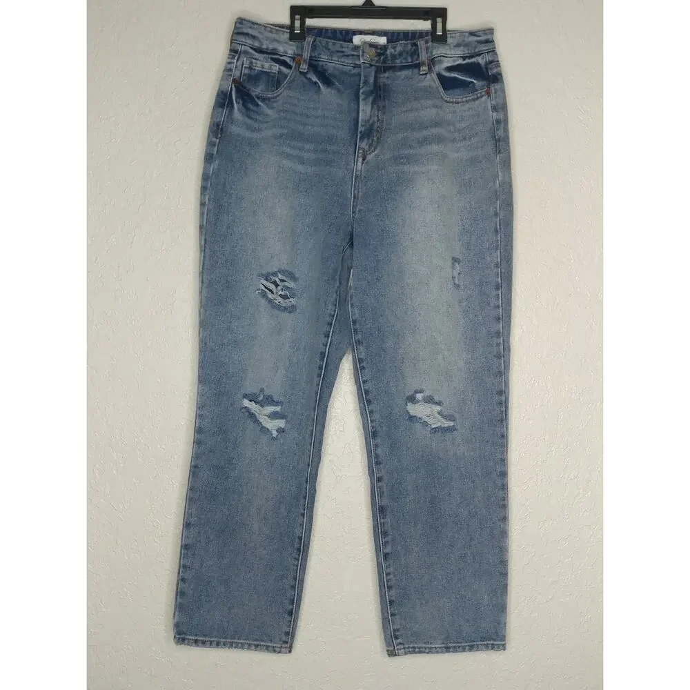 Jessica Simpson Spotlight High Rise Slim Straight Jeans Blue Size‎ 32 (CL)